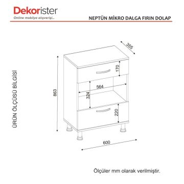 Dekorister Neptun Mutfak Dolabı Beyaz