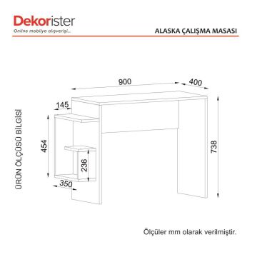 Dekorister Alaska Çalışma Masası Beyaz