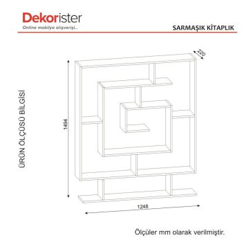 Dekorister Sarmaşık Kitaplık Beyaz