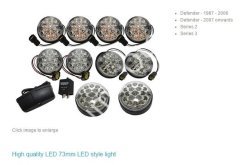 Defender Beyaz Camlı LED Lamba Kiti DA1291