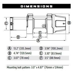 Warn VRX 25-S 2500 LB Sentetik Halatlı ATV UTV Vinci 101020