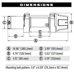 Warn VRX 45 4500 LB ATV UTV Vinci 101045