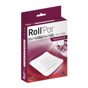 Roll Por Steril Yapışkanlı Yara Bandı ( 10x10 cm ) (10'lu Kutu)