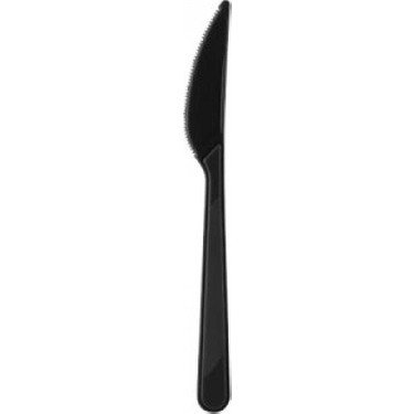 Siyah Lüks Plastik Bıçak ( 50 Adet )