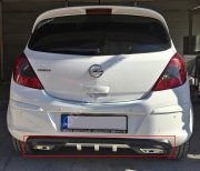 Opel Corsa D Arka Tampon Difüzörü Model 2