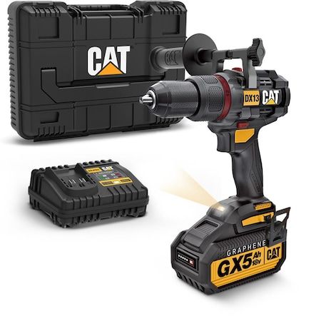 Cat DX13 18 Volt 5.0 Ah Graphene Li-ion Kömürsüz Profesyonel Şarjlı Vidalama