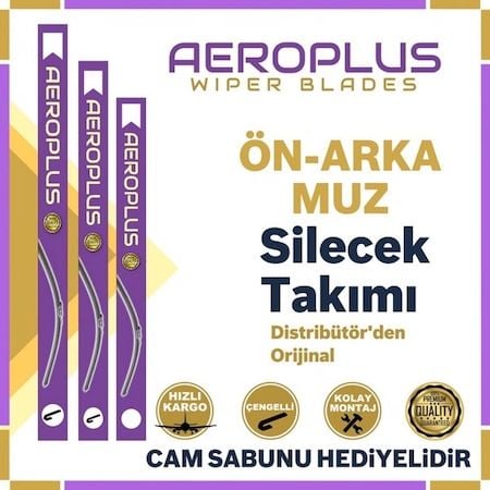 Aeroplus Toyota Verso Ön Arka Muz Silecek Takımı 2009 - 2018