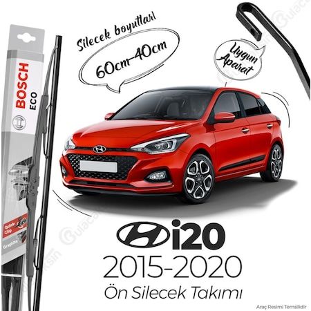 Hyundai İ20 Silecek Takımı Bosch Eco 2015-2020