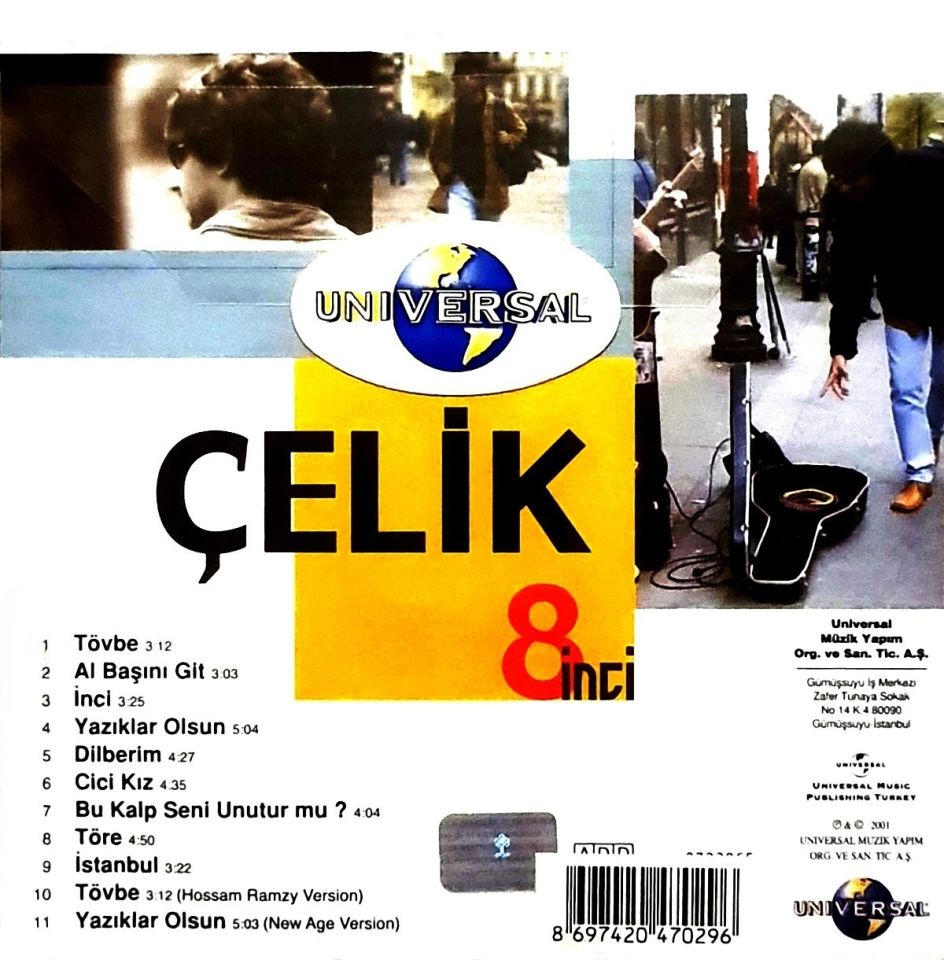 ÇELİK - 8 İNCİ (CD) (DIGIPACK) (2001)