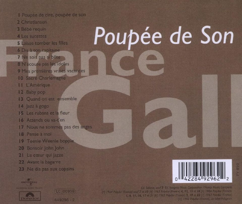FRANCE GALL - POUPEE DE SON (CD) (1992)