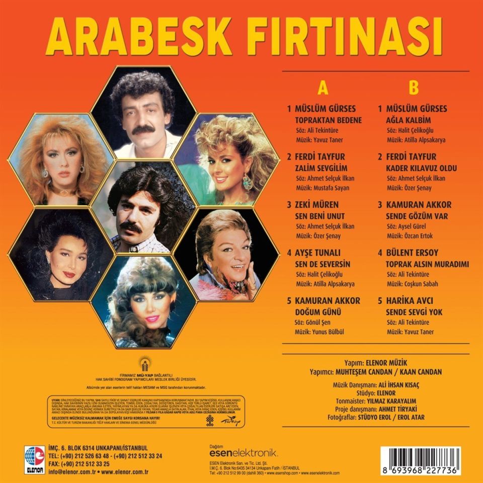 ARABESK FIRTINASI - ÇEŞİTLİ SANATÇILAR (LP)