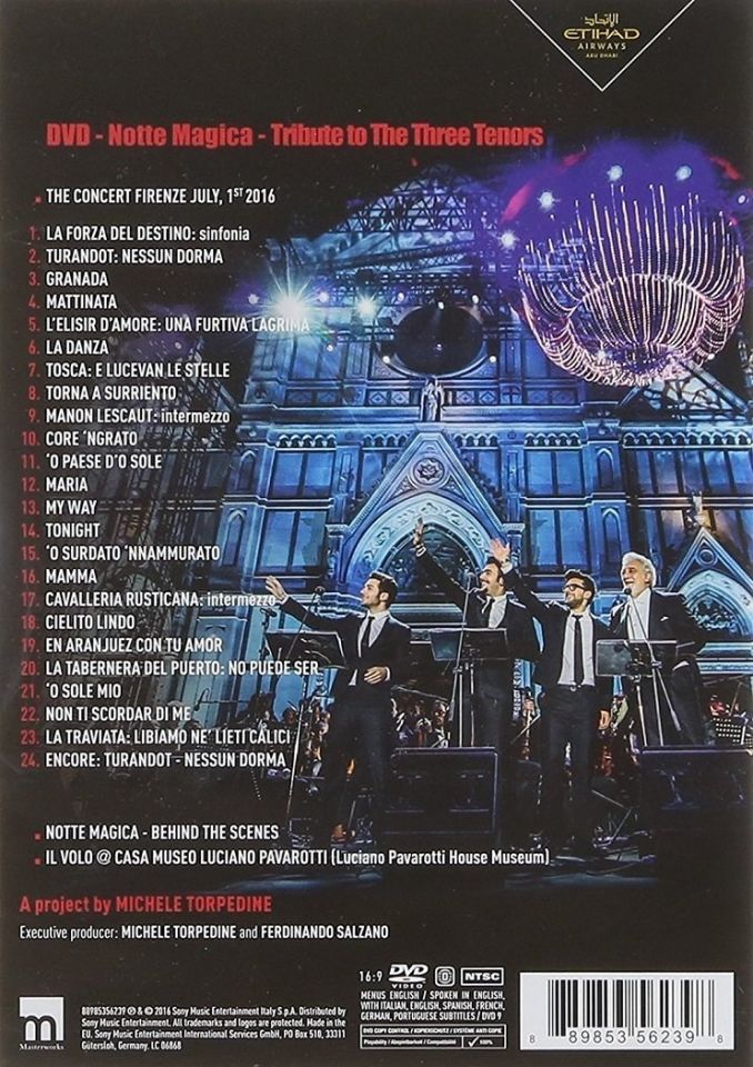 IL VOLO - NOTTE MAGICA (A TRIBUTE TO THE THREE TENORS WITH PLACIDO DOMINGO) (DVD)