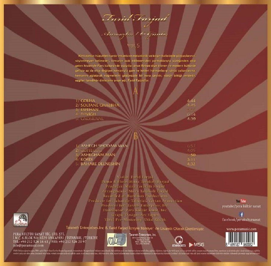 FARID FARJAD - ANROOZHA / O GÜNLER VOL.5 (LP)