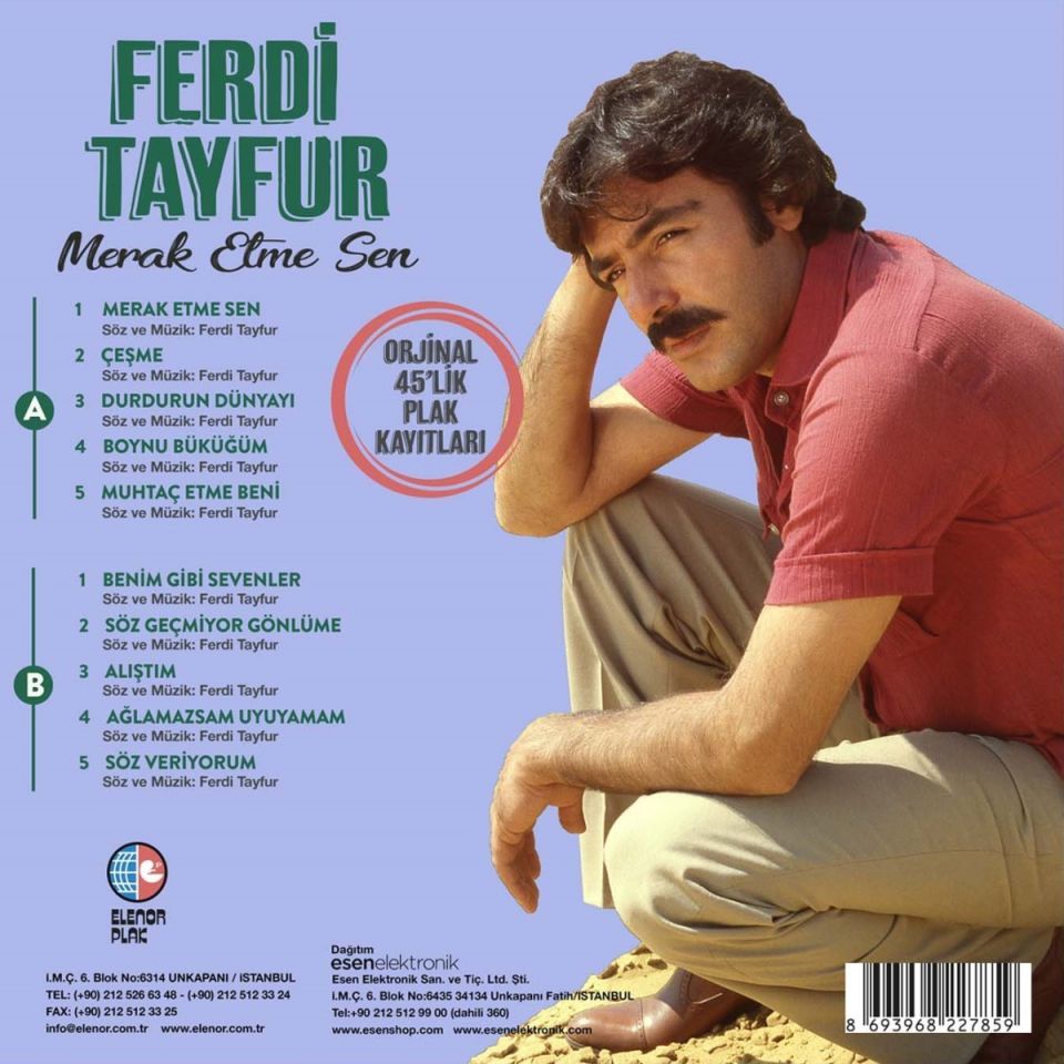 FERDİ TAYFUR - MERAK ETME SEN (ORİJİNAL  45'LİK PLAK KAYITLARI) (LP)