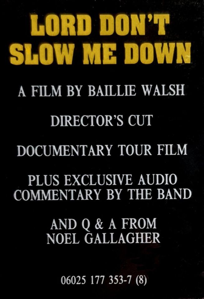 OASIS - LORD DON'T SLOW ME DOWN (DVD) (2008)