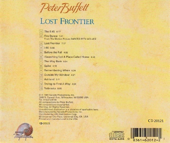 PETER BUFFETT - LOST FRONTIER (CD) (1991)