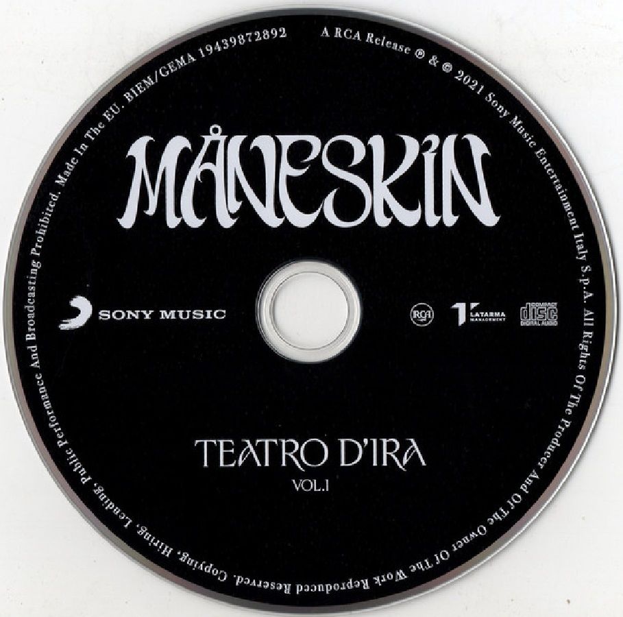 MANESKIN - TEATRO D'IRA VOL.1 (CD) (2021)