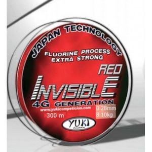 Yuki Invisible RED 4G Misina 300mt 0.35mm 14.60kg çeker