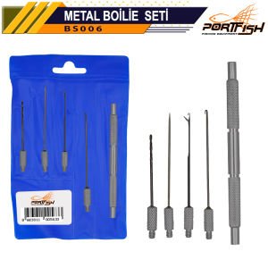 Portfish Metal Boili  Şişi Seti 4 lü