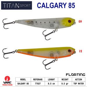 Titan Calgary 85 mm 9,5 gr  TopWater Maket Balık