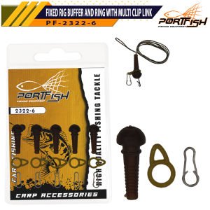 Portfish 2322-6  Fixed Rig Buffer and Ring with Multi Clip Link