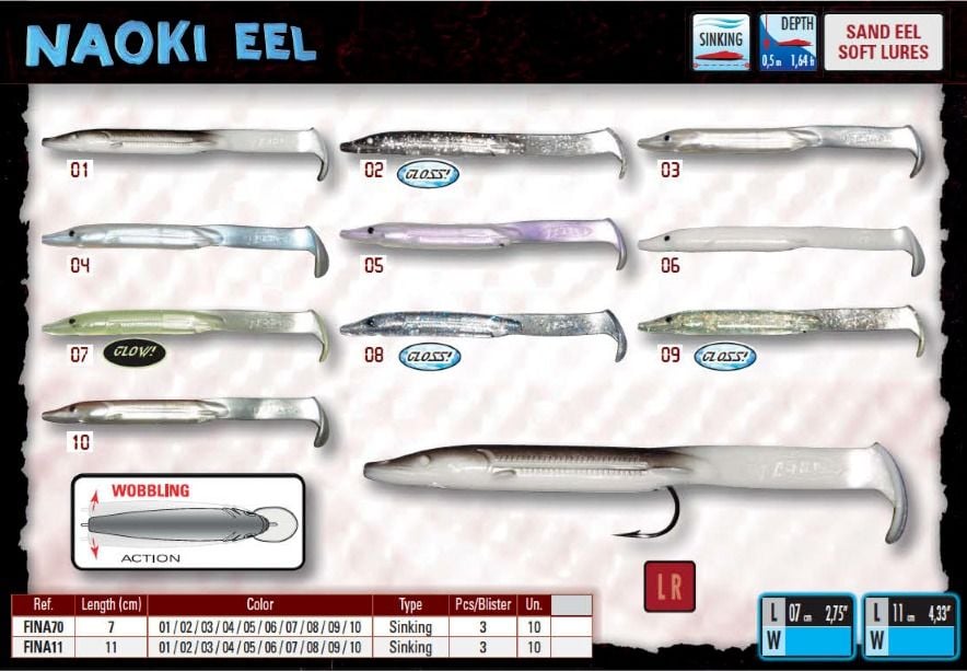 Fishus Naoki EEL Sinking 7cm Silikon Yem