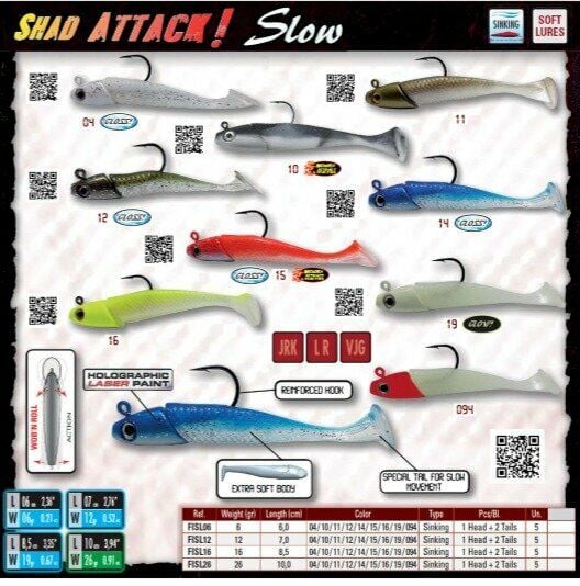 Fishus Shad Attack Slow 7.5cm 26gr Silikon Yem