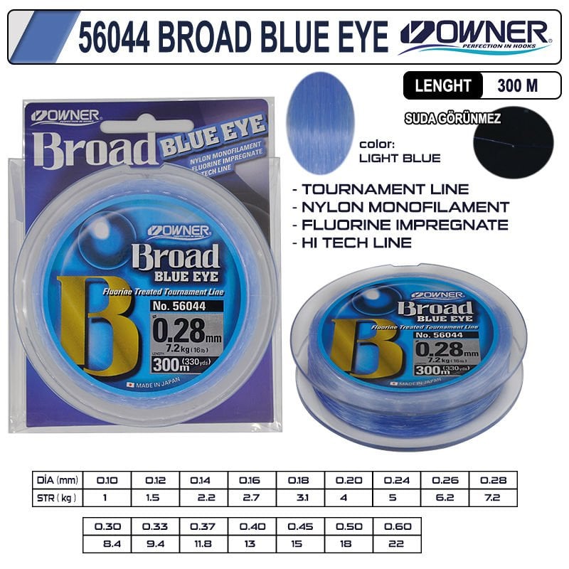 Owner 56044 Broad Blue Eye 300m Light Blue
