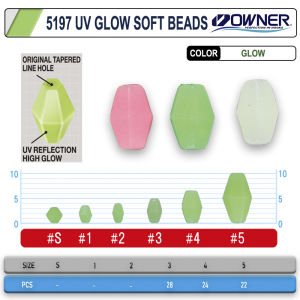 Owner 5197 No S Uv Glow Soft Beads