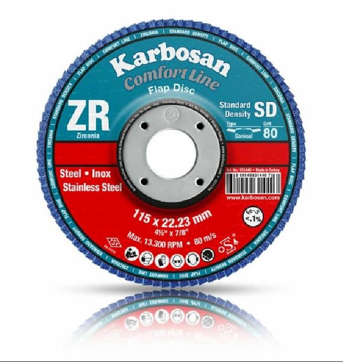 Karbosan 115mm 80Kum ZR Comfort Line Flap Disk