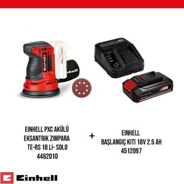 Einhell PXC Akülü Eksantrik Zımpara ve Başlangıç Kiti Seti