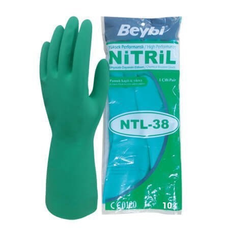 Beybi NTL-38 Kimyasal Koruyucu Nitril Eldiven
