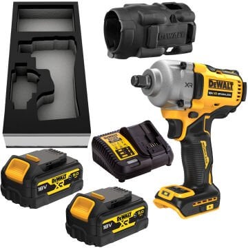 Dewalt DCF891P2G 18V 5.0AH Li-ion Kömürsüz Çift Akülü Somun Sıkma-Komple Kauçuk