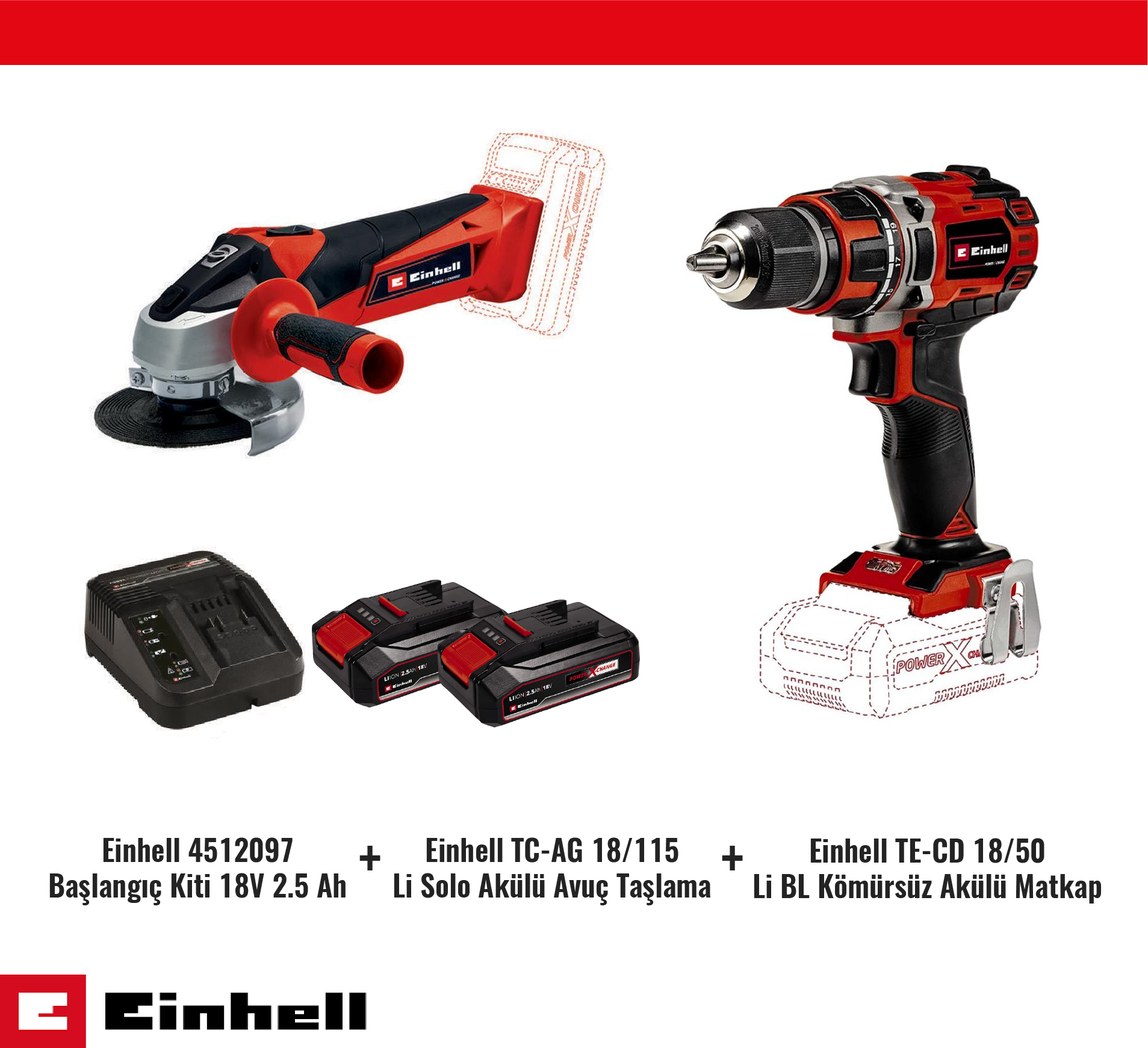 Einhell Akülü Combo Set