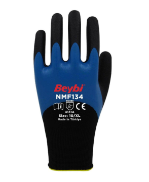 NMF134 Mikro Köpük Nitril Kaplı Polyester Örgü Eldiven 1 Koli (144 Adet)