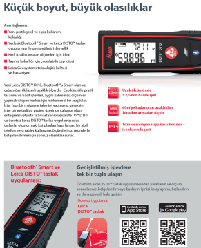 Leica Disto D110 Lazer Metre 60 mt.