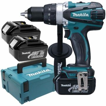 Makita DDF458RF3J Akülü Matkap Vidalama 3 Akülü