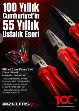 İzeltaş 100. Yıl 160mm Opak Seti ( 3 Parça )