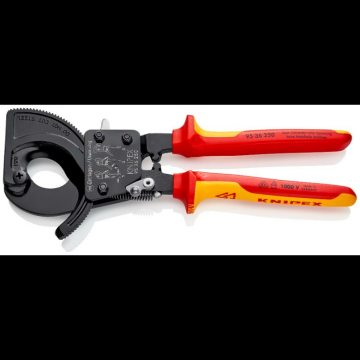 Knipex 9536250 Cırcır Mekanizmalı Kablo Makası