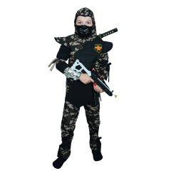 Hkostüm Askeri Komando Ninja Çocuk Kostümü 5-6 Yaş