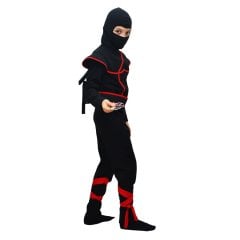 Herkese Kostüm Gizli Ninja Çocuk Kostümü Siyah Lüks 11-12 Yaş