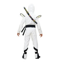 Herkese Kostüm Gizli Ninja Çocuk Kostümü Beyaz Lüks 7-8 Yaş