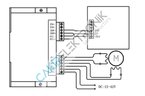 17HS4401S+TB6600   4-lead Nema17 step Motor 42 motor 1.7A 40N.CM 17HS4401 step motor TB6600 sürücü CNC and 3D Printer