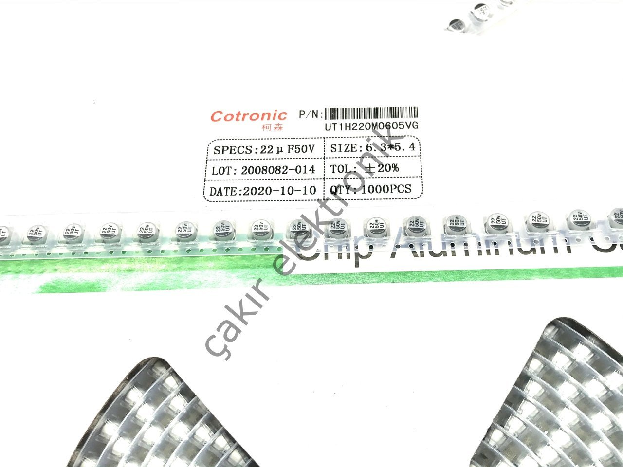 22MF 50V SMD - 22UF 50V SMD    6,3X5,4 MM. ELEKTROLİT SMD  KONDANSATÖR