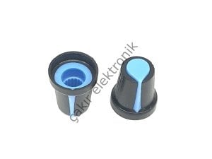 KNOB AG-2 6x18T MAVİ  POTANS BAŞLIGI - POT DÜĞMESİ