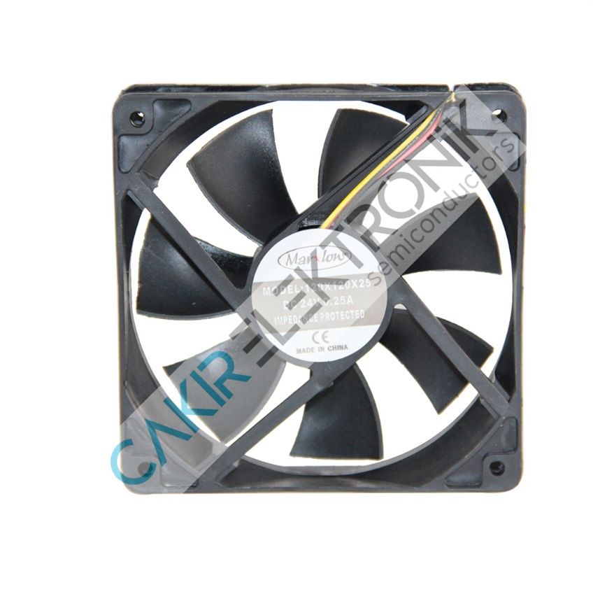 120X120X25MM  24VDC FAN 0,25A 3TEL