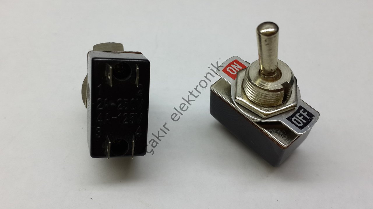 ON-OFF SWITCH  2A 250V  1NO 1NC 4PİN