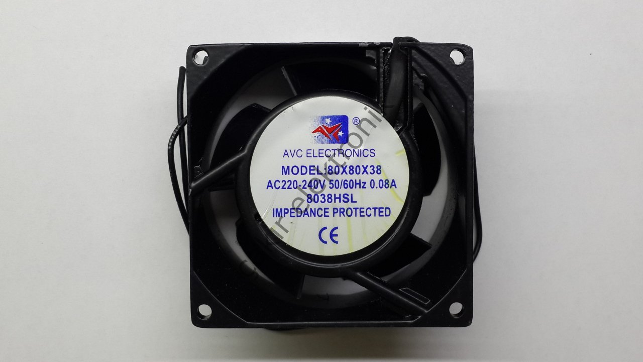 80X80X38 MM - 8038HSL- 220V 0,08A METAL FAN