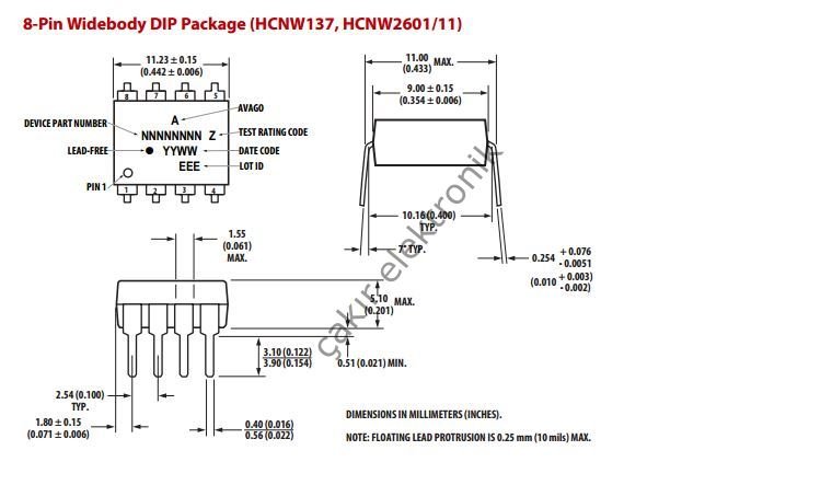 HCNW2601 - A2601 - High CMR, High Speed TTL Compatible Optocouplers
