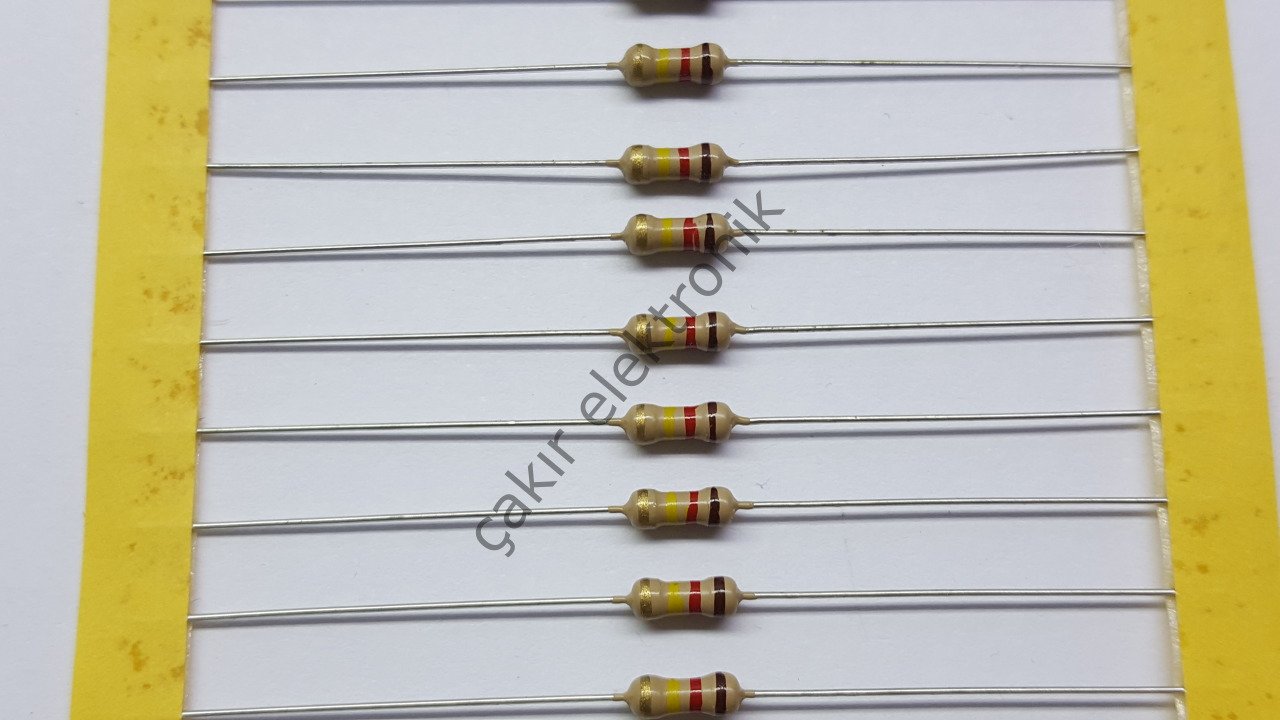 120K - 120KR - 120 KOHM  1/4 DİRENÇ - CF1/4 120KΩ; 0.25W; ±5%; Ø2.3x6mm; Leads: axial